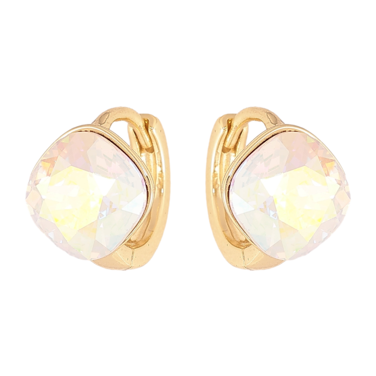 Серьги Xuping цвет 14K с кристаллами Swarovski колечки "Кристаллы АВ" фото №11