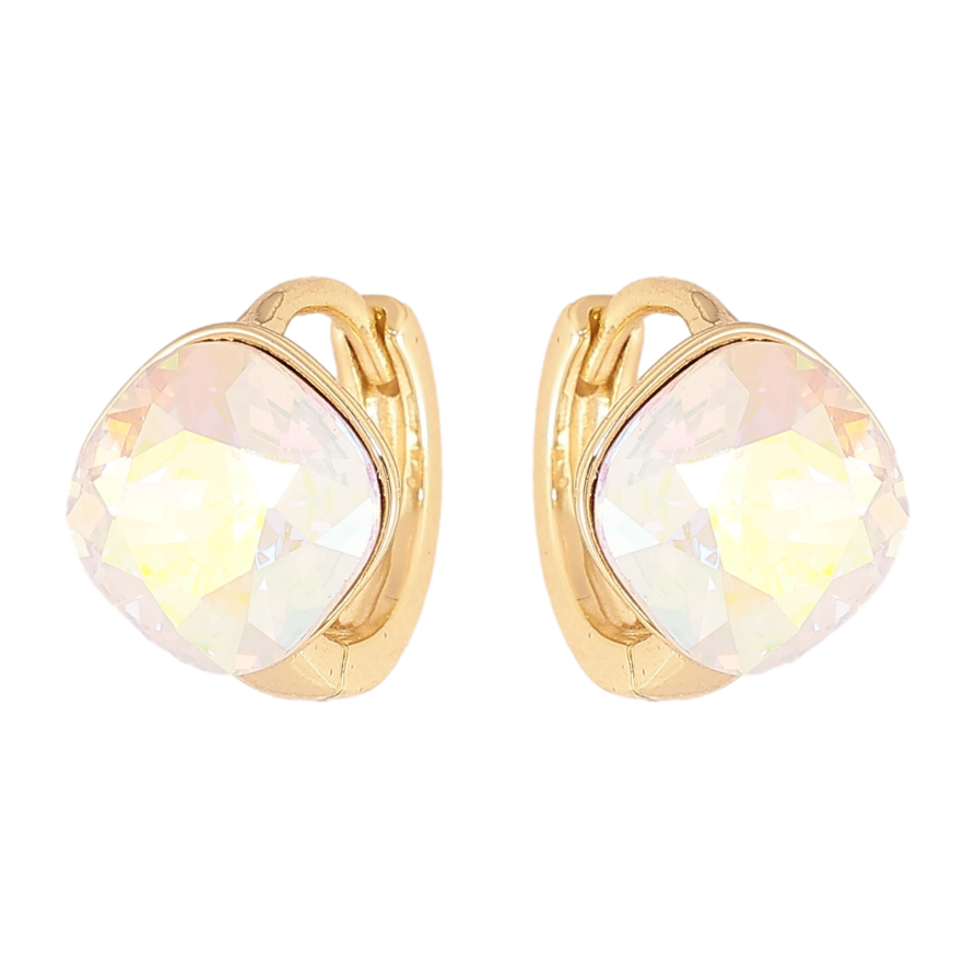 Серьги Xuping цвет 14K с кристаллами Swarovski колечки "Кристаллы АВ" фото №1 Серьги Xuping цвет 14K с кристаллами Swarovski колечки "Кристаллы АВ" фото №1