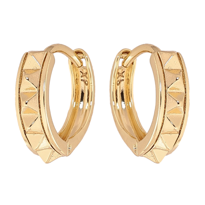 Сережки Xuping колір Позолота 14K колечка "Декоративний візерунок" фото №1