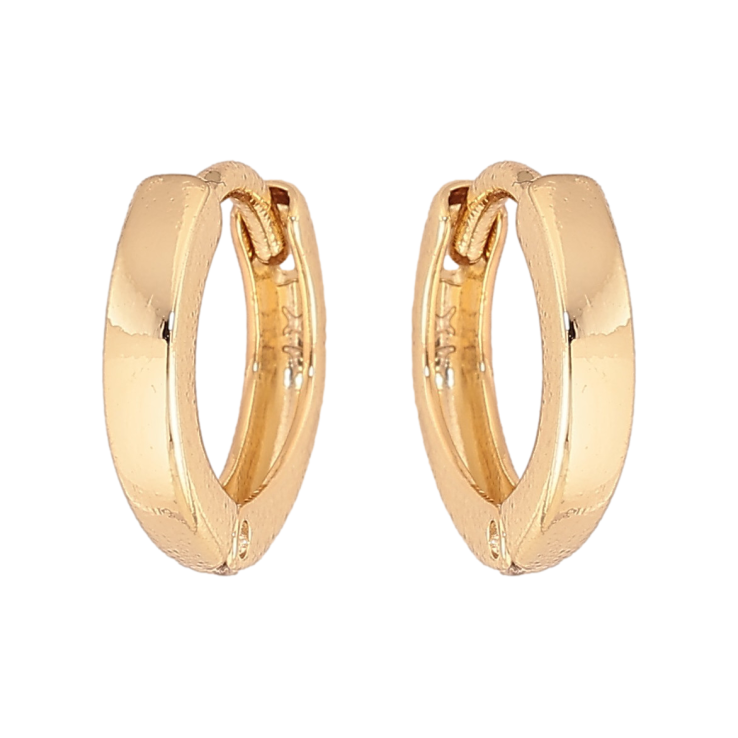 Сережки Xuping колір Позолота 14K колечка "Класика, шир. 2мм" ø 12мм фото №10