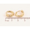 Сережки Xuping колір Позолота 14K колечка "Візерунок з кристалами" фото №2 Сережки Xuping колір Позолота 14K колечка "Візерунок з кристалами" фото №2
