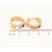 Сережки Xuping TTM Stainless Steel колір 14K колечка "Візерунок кольоровою емаллю" фото №2 Сережки Xuping TTM Stainless Steel колір 14K колечка "Візерунок кольоровою емаллю" фото №2