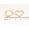 Сережки Xuping колір Позолота 14K колечка "Сердечки з кристалами" фото №2 Сережки Xuping колір Позолота 14K колечка "Сердечки з кристалами" фото №2