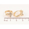 Сережки Xuping колір Позолота 14K колечка "Метелики з кристалами" фото №2 Сережки Xuping колір Позолота 14K колечка "Метелики з кристалами" фото №2