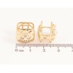 Сережки Xuping колір Позолота 14K колечка "Асиметричний квітковий візерунок" фото №2