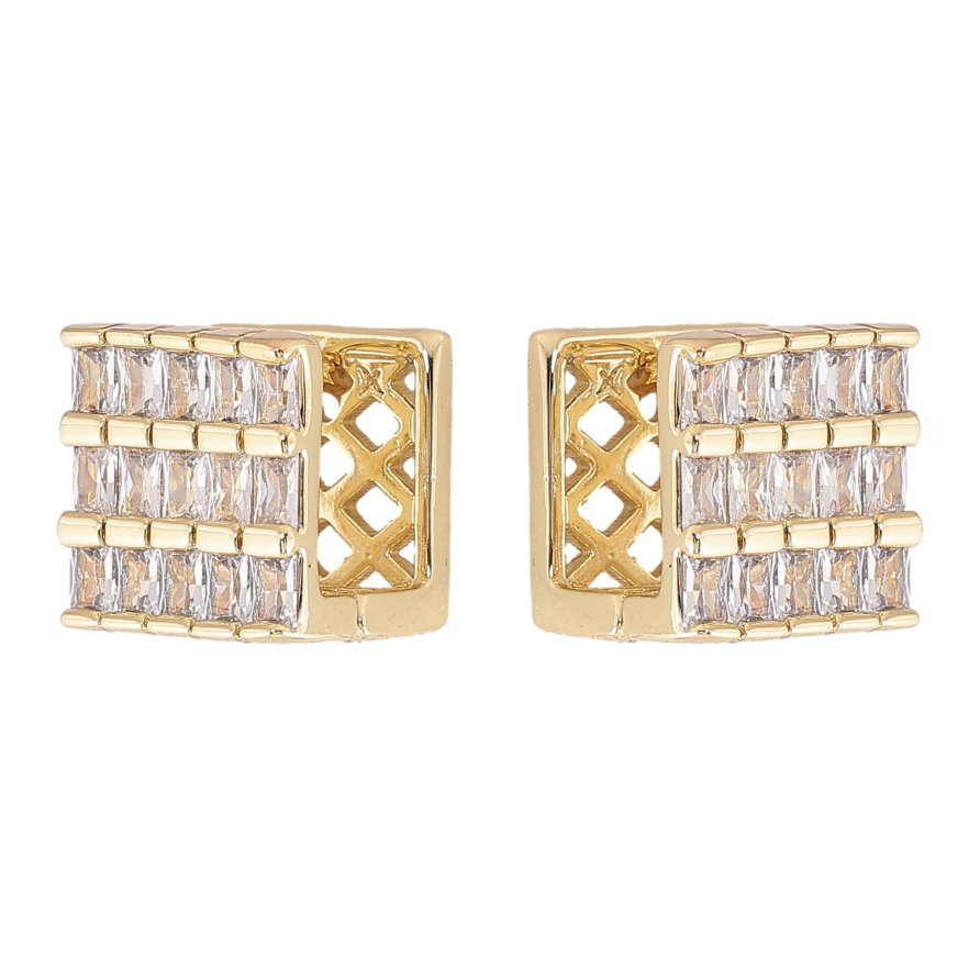 Серьги Xuping цвет Позолота 14K колечки "Инкрустация кристаллами" фото №1 Серьги Xuping цвет Позолота 14K колечки "Инкрустация кристаллами" фото №1
