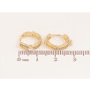 Серьги Xuping цвет Позолота 14K колечки "Узор с кристаллами" фото №2