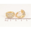 Серьги Xuping цвет Позолота 14K колечки "Узор цепочка с кристаллами" фото №2