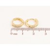 Сережки Xuping колір Позолота 14K колечка "Доріжки кристалів" фото №2 Сережки Xuping колір Позолота 14K колечка "Доріжки кристалів" фото №2