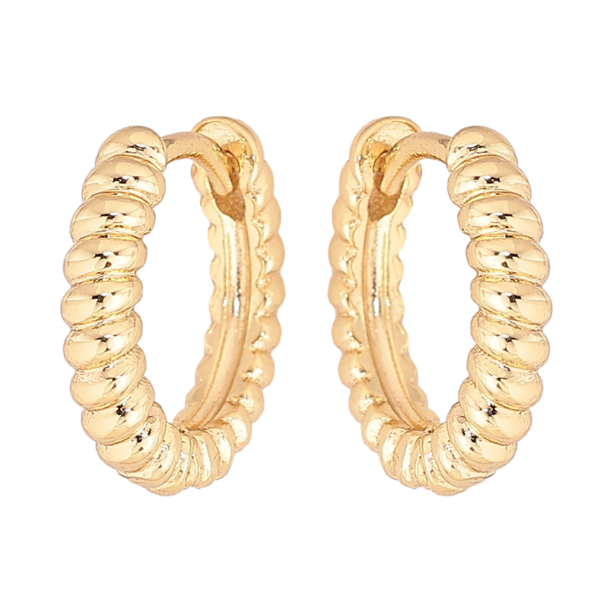 Сережки Xuping колір Позолота 14K колечка "Декоративний візерунок" фото №1