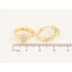 Серьги Xuping цвет Позолота 14K колечки "Узор с кристаллами" фото №2 Серьги Xuping цвет Позолота 14K колечки "Узор с кристаллами" фото №2