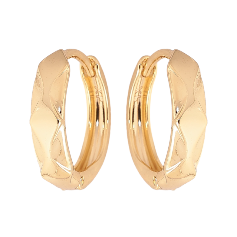 Серьги Xuping цвет Позолота 14K колечки "Декоративный узор" фото №1