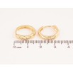 Сережки Xuping колір Позолота 14K колечка "Декоративний візерунок" фото №2