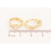 Серьги Xuping цвет Позолота 14K колечки "Узор с кристаллами" фото №2
