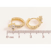Серьги Xuping цвет Позолота 14K колечки "Узор с кристаллами" фото №2