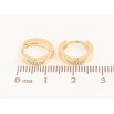 Серьги Xuping цвет Позолота 14K колечки "Классика, шир. 3мм" ø 13мм фото №2