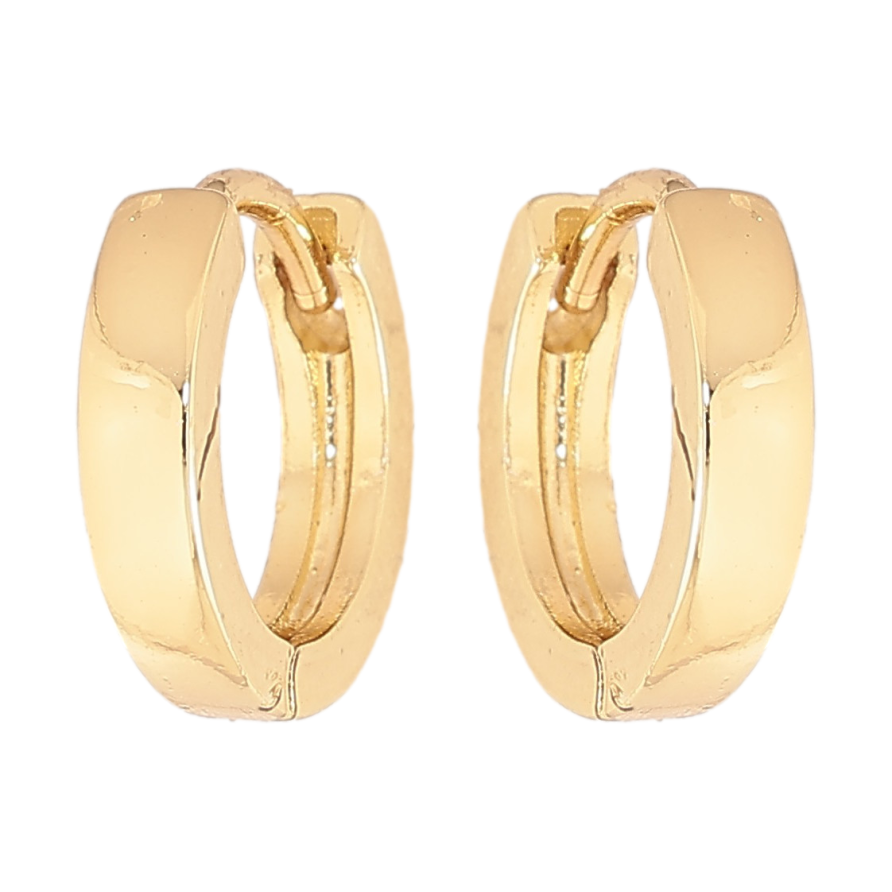 Серьги Xuping цвет Позолота 14K колечки "Классика, шир. 3мм" ø 13мм фото №1