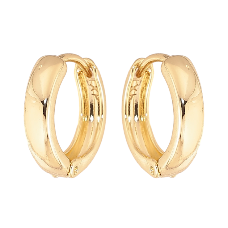 Сережки Xuping колір Позолота 14K колечка "Класика, шир. 3мм" ø 13мм фото №6