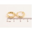 Серьги Xuping цвет Позолота 14K колечки "Классика, шир. 3мм" ø 13мм фото №2