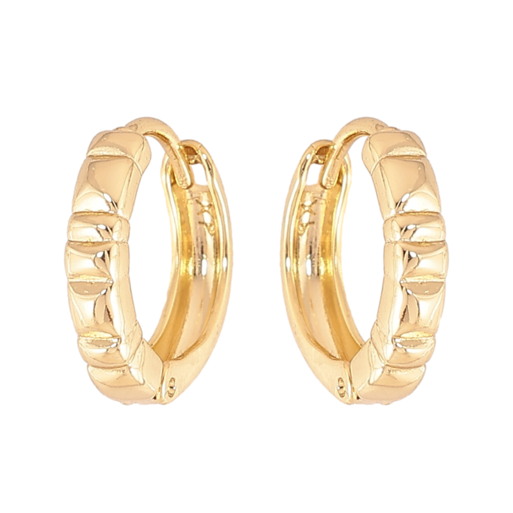 Серьги Xuping цвет Позолота 14K колечки "Декоративный узор" фото №7