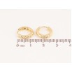 Серьги Xuping цвет Позолота 14K колечки "Декоративный узор" фото №2