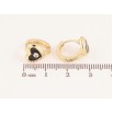 Сережки Xuping колір Позолота 14K колечка "Сердечки з чорною емаллю" фото №2
