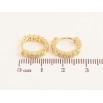 Серьги Xuping цвет Позолота 14K колечки "Узор с кристаллами" фото №2