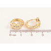 Серьги Xuping цвет Позолота 14K колечки "Узор с кристаллами" фото №2