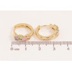 Сережки Xuping колір Позолота 14K колечка "Доріжки кольорових кристалів" фото №2 Сережки Xuping колір Позолота 14K колечка "Доріжки кольорових кристалів" фото №2