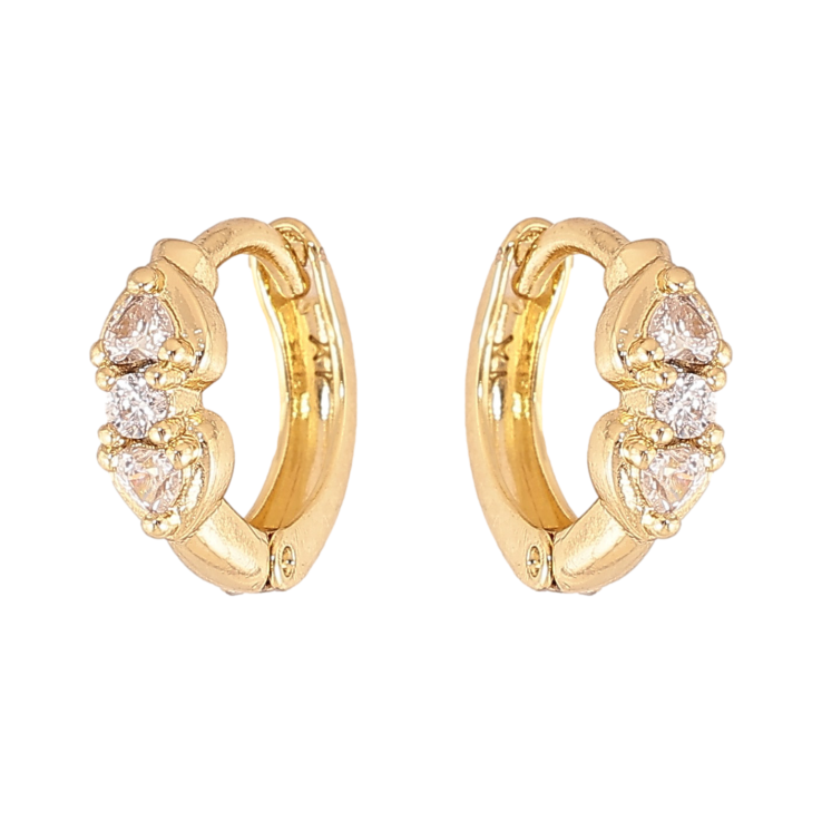 Сережки Xuping колір Позолота 14K колечка "Візерунок з кристалами" фото №22