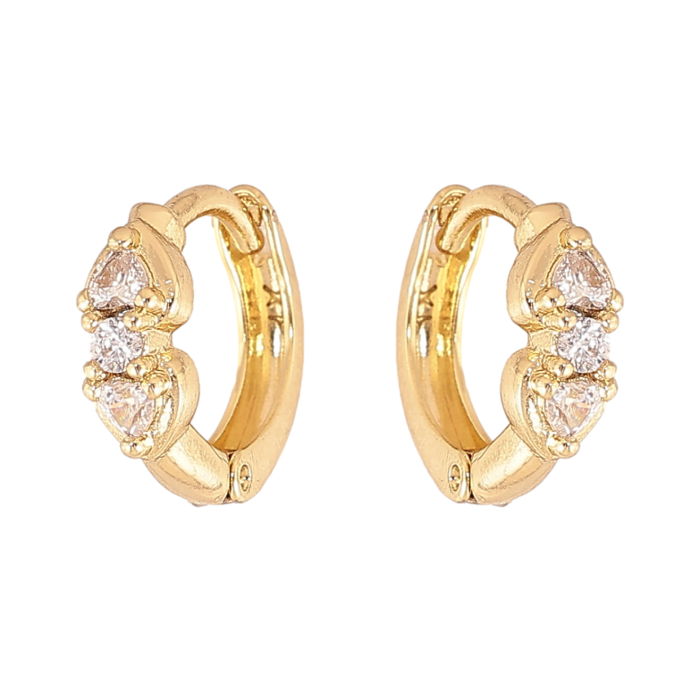Сережки Xuping колір Позолота 14K колечка "Візерунок з кристалами" фото №4 Сережки Xuping колір Позолота 14K колечка "Візерунок з кристалами" фото №4