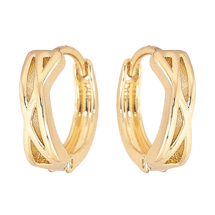 Сережки Xuping колір Позолота 14K колечка "Декоративний візерунок" фото №17