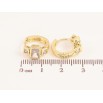 Сережки Xuping колір Позолота 14K колечка "Узор с кристаллами" фото №2 Сережки Xuping колір Позолота 14K колечка "Узор с кристаллами" фото №2