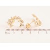 Серьги Xuping цвет Позолота 14K пусеты "Кристальные бабочки" фото №2
