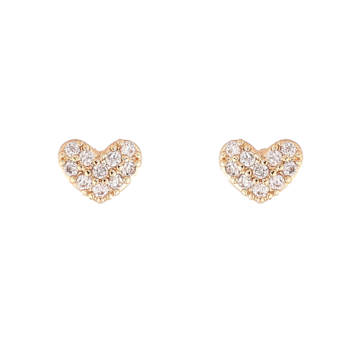 Сережки Xuping колір Позолота 14K пусети "Сердечки з кристалами" фото №19