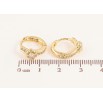 Сережки Xuping колір Позолота 14K колечка "Квіточки з кристалами" фото №2 Сережки Xuping колір Позолота 14K колечка "Квіточки з кристалами" фото №2