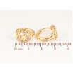 Серьги Xuping цвет Позолота 14K колечки "Узор с кристаллами" фото №2