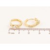 Сережки Xuping колір Позолота 14K колечка "Візерунок з кристалами" фото №2 Сережки Xuping колір Позолота 14K колечка "Візерунок з кристалами" фото №2