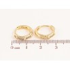 Сережки Xuping колір Позолота 14K колечка "Візерунок з кристалами" фото №2 Сережки Xuping колір Позолота 14K колечка "Візерунок з кристалами" фото №2