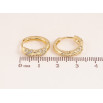 Серьги Xuping цвет Позолота 14K колечки "Узор с кристаллами" фото №2