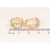Серьги Xuping цвет Позолота 14K колечки "Узор с кристаллами" фото №2