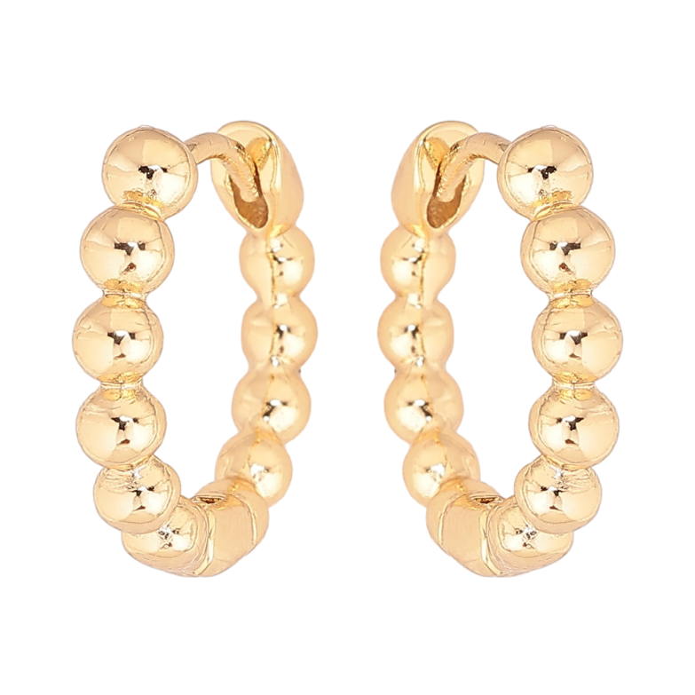 Серьги Xuping цвет Позолота 14K колечки "Декоративный узор" фото №1