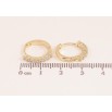 Сережки Xuping колір Позолота 14K колечка "Доріжки кристалів" фото №2