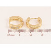Серьги Xuping цвет Позолота 14K колечки "Узор с кристаллами" фото №2