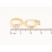 Серьги Xuping цвет Позолота 14K колечки "Узор с кристаллами" фото №2