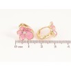 Серьги Xuping цвет Позолота 14K колечки "Розовые цветочки" фото №2 Серьги Xuping цвет Позолота 14K колечки "Розовые цветочки" фото №2