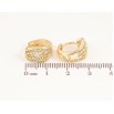 Серьги Xuping цвет Позолота 14K колечки "Узор с кристаллами" фото №2 Серьги Xuping цвет Позолота 14K колечки "Узор с кристаллами" фото №2