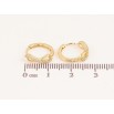 Серьги Xuping цвет Позолота 14K колечки "Узор с кристаллами" фото №2 Серьги Xuping цвет Позолота 14K колечки "Узор с кристаллами" фото №2
