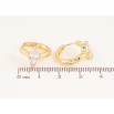 Серьги Xuping цвет Позолота 14K колечки "Узор с кристаллом" фото №2 Серьги Xuping цвет Позолота 14K колечки "Узор с кристаллом" фото №2