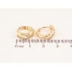Сережки Xuping колір Позолота 14K колечка "Візерунок з кристалами" фото №2 Сережки Xuping колір Позолота 14K колечка "Візерунок з кристалами" фото №2